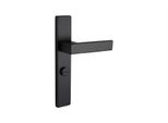 Lavuzo Imperio Maniglia Nera Con Rosetta Rettangolare WC63/8 Serratura Per Bagno - Per Set