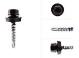 Viti Autoperforanti - Viti Per Tegole Zincate Nere R9005 4,8 X 28 Mm - Per 250 Pezzi