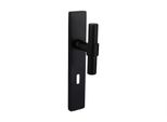Maniglia Per Porta Lavuzo Pesaro Nera Con Piastra Rettangolare SL72 - Pro Set