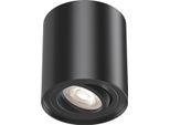 Braytron Faretto Da Soffitto Faretto Da Superficie GU10 Nero Rotondo Ø80X100Mm Orientabile Faretto Da Superficie Banco Cucina Presa GU10 Senza Luminaire