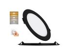 Braytron Ultraslim Nero Faretto Da Incasso A Led 12W Ø170Mm Rotondo Dimmerabile 3 Colori Di Luce 3000K 4000K 6500K 1120Lm 230V Plafoniera Faretto Da Incasso Piatto