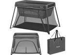 Lionelo Lettino Da Viaggio Playpen Alice 3 In1 Da 0 A 15 Kg, 2 Livelli Di Altezza, Ingresso Laterale, Pieghevole Grigio