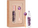 Crystallove Amethyst 3D Eye Set - Massaggiatore Per Gli Occhi E Flacone Roll-On Di Ametista - Edizione Limitata