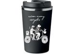 Tazza Termica Premium Nera Together Valentinstag Love Family Bike KT_251