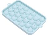 25 Grid Ice Cube Tray Easy Release Silicone Ice Ball Maker Mold Mini Round Ice Sphere Tray Con Coperchio Blue