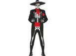 Fiestas Guirca - Set Di Costumi Da Scheletro "Messicano"" FG1049 (M) (Nero/Bianco)"