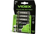 Pile Alcaline Videx LR6/AA, 12 Pezzi, Confezione Blisterata