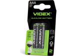 Pile Alcaline Videx LR03/AAA, 2 Pezzi, Blister Piccolo