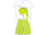 Bonito | Set Per Ragazzi - Maglietta E Pantaloncini - Cotone 80 - Bianco - Comodo E Alla Moda - Ideale Per L'estate
