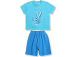 Bonito | Set Da Ragazzo - Maglietta E Pantaloncini - Taglia 74 - Cotone - Comodo Ed Elegante - In Blu
