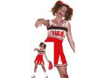 Fiestas Guirca - Costume Da Cheerleader Zombie Per Donna FG1481 (L) (Rosso/Bianco)