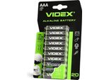 Pile Alcaline Videx LR03/AAA, 20 Pezzi, Confezione Blisterata