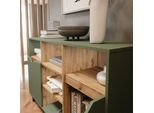 Vicco Credenza Marelle, 120 X 81.3 Cm Con 2 Porte, Verde/Artigianale