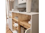 Vicco Credenza Marelle, 120 X 81.3 Cm Con 2 Porte, Bianco/Artisan
