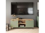Vicco Mobile Tv Marelle, 150 X 60 Cm Con 2 Porte, Verde/Artigianale/Artigiano