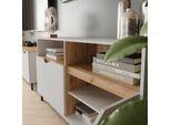 Vicco Credenza Marelle, 140 X 81.3 Cm Con 2 Porte, Bianco/Artisan
