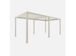 Pergola Bioclimatica 3X6M In Alluminio, Lamelle Orientabili, Beige