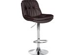Sgabello Da Bar Pelle Artificiale - Sgabello - Elevato Comfort Di Seduta - Facile Da Pulire - Moderno E Regolabile | Colore: Marrone | Materiale Base: Metallo Effetto Cromato