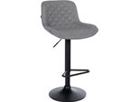 Sgabello Da Bar - Sgabello Da Cucina - Girevole A 360°, Regolabile In Altezza, Seduta Confortevole - Pelle Finta/Velluto | Colore: Grigio Scuro, Materiale: Polvere