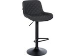 Sgabello Da Bar - Sgabello Da Cucina - Girevole A 360°, Regolabile In Altezza, Seduta Confortevole - Pelle Finta/Velluto | Colore: Nero | Materiale: Pelle Finta