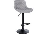 Sgabello Da Bar - Sgabello Da Cucina - Girevole A 360°, Regolabile In Altezza, Seduta Confortevole - Similcuoio/Velluto | Colore: Grigio | Materiale: Polvere