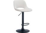Sgabello Da Bar In Velluto - Sgabello Alto - Regolabile In Altezza E Girevole Per Un Maggiore Comfort | Colore: Crema | Materiale Del Telaio: Metallo Nero Opaco