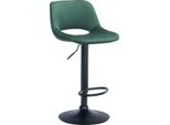 Sgabello Da Bar In Velluto - Sgabello Alto - Regolabile In Altezza E Girevole Per Un Maggiore Comfort | Colore: Verde | Materiale Telaio: Metallo Nero Opaco