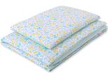 Set Di Lenzuola Per Neonati, Rete A Doghe, 100% Cotone - Extra Morbido E Anallergico - 2 Pezzi - Blu