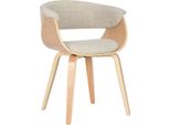 Sedia Da Pranzo - Sedia Dal Design Moderno - Elevato Comfort Di Seduta | Colore: Crema | Colore Dell'abbigliamento: Naturale