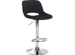 Sgabello Da Bar In Velluto - Sgabello Alto - Regolabile In Altezza E Girevole Per Un Maggiore Comfort | Colore: Nero | Materiale Base: Metallo Cromato