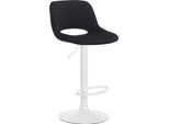 Sgabello Da Bar In Velluto - Sgabello Alto - Regolabile In Altezza E Girevole Per Un Maggiore Comfort | Colore: Nero | Materiale Base: Metallo Bianco Opaco