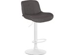 Moderno Sgabello Da Bar Bianco - Sgabello Dal Design Confortevole - Regolabile In Altezza E Ruotabile A 360° | Colore: Grigio Scuro, Materiale: Polvere