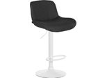 Sgabello Moderno Da Bar Bianco - Sgabello Dal Design Confortevole - Regolabile In Altezza E Girevole A 360° | Colore: Nero | Materiale: Morbido