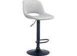 Sgabello Da Bar In Velluto - Sgabello Alto - Regolabile In Altezza E Girevole Per Un Maggiore Comfort | Colore: Grigio Chiaro. Materiale Del Telaio: Metallo Nero Opaco