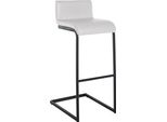 Sgabello Da Bar Moderno Nero - Sgabello Da Bistrot - Design Ergonomico, Pelle Finta Di Facile Manutenzione | Colore: Bianco | Materiale: Pelle Finta