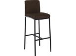 Sgabello Da Bar, Sgabello, Schienale - Comfort Moderno In Pelle Finta O Tessuto | Colore: Marrone | Materiale: Polvere