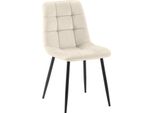 Sedia Da Pranzo - Sedia Da Pranzo - Schienale Comodo - Facile Da Mantenere | Materiale: Morbido | Colore: Crema