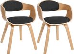 Set Di 2 Sedie Per Visitatori - Sedie Da Conferenza - Struttura Robusta | Colore: Naturale/Grigio Scuro. Colore Dell'abbigliamento: Naturale