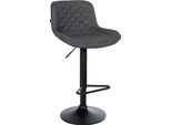 Sgabello Da Bar - Sgabello Da Cucina - Girevole A 360°, Regolabile In Altezza, Seduta Confortevole - Similcuoio/Velluto | Colore: Nero | Materiale: Polvere