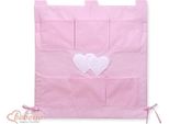 Cesto Appendiabiti Per Letto, Cesto Portaoggetti, 6 Pratiche Tasche Per Gli Oggetti Del Bambino - Design A Cuore In Cotone