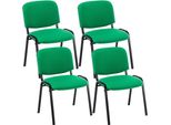 Set Di 4 Sedie Per Visitatori - Sedie Da Conferenza - Comfort E Risparmio Di Spazio Colore: Verde