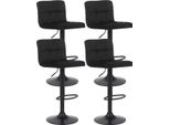 Set Di 4 Sgabelli Da Bar Velvet - Sgabello Da Bar - Comfort Ottimale | Colore: Nero