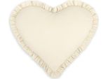 Cuscino A Forma Di Cuore - Cuscino Decorativo - Buon Sostegno, 100 % Cotone, 35X45 Cm, Crema