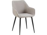 Sedia Da Pranzo - Lusso Confortevole - Robusta Struttura In Metallo | Colore: Grigio Chiaro, Materiale: Polvere