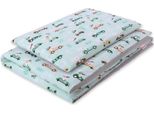 Set Di Lenzuola Per Neonati - Lettino - 100% Cotone, Morbido E Delicato Sulla Pelle - 120 X 90 Cm - Coniglietti Alla Menta