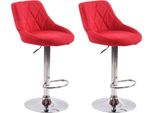 Set Di 2 Sgabelli Da Bar Moderni - Sgabelli Di Design - Eleganti Sgabelli Regolabili In Altezza | Colore: Rosso