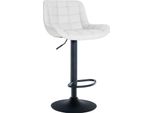 Sgabello Da Bar - Seduta Elegante - Design Regolabile In Altezza, Comfort E Design Moderno | Colore: Bianco | Materiale: Pelle Finta