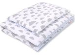 Set Lenzuola Per Neonati - Lettino - 100% Cotone, Delicato Sulla Pelle, 2 Pezzi, 120 X 90 Cm, Grigio/Blu
