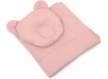 Set Per Neonati, Set Per Culla, Traspirante E Delicato Sulla Pelle, Cotone Oeko-Tex, Rosa Pastello, 2 Pezzi