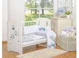 Set Lettino 3 Pezzi - Set Lettino - 100% Cotone, Oeko-Tex, Con Gufi Grigi